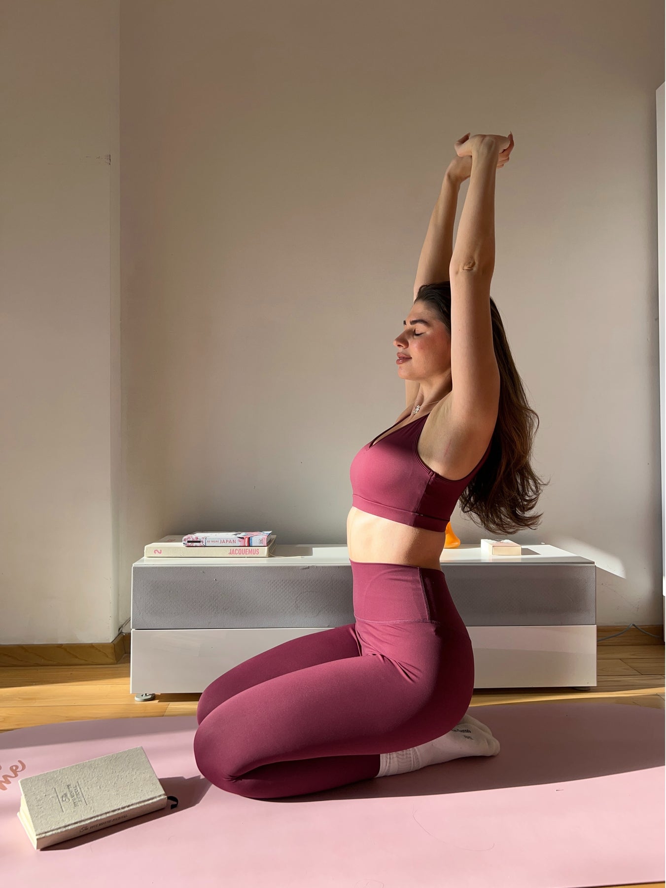 Oneness Bond 7/8 Leggings, Burgundy