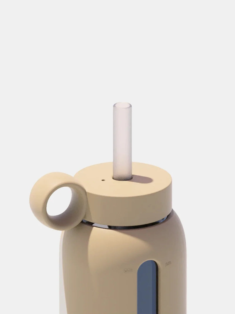 Silikonowa nasadka z rurką do butelek BINK, Sand