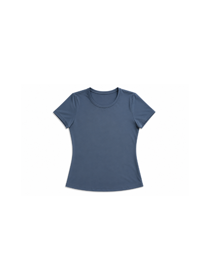 Koszulka do jogi Base Tee, Blueberry