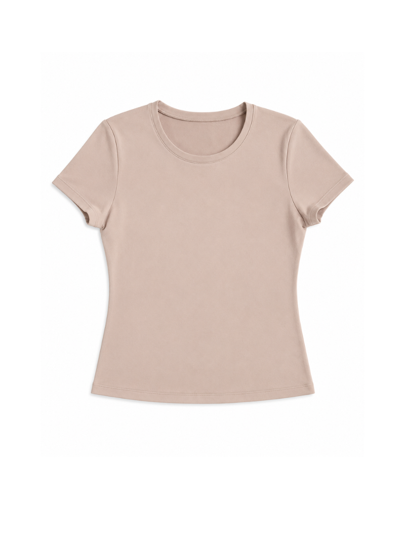 Koszulka do jogi Base Tee, Whippted Cream
