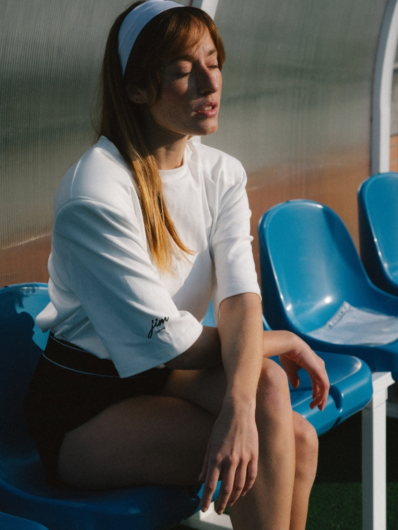 T-shirt Icon Shoulder, Ecru