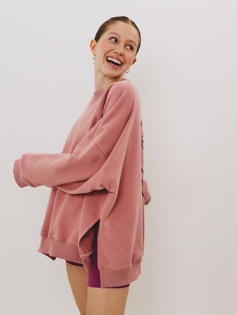 Bluza Oversize Kind, Dusty Blush Flower