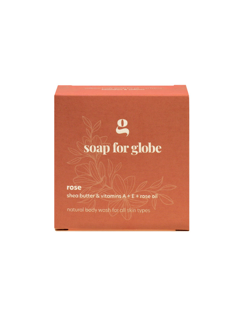 Soap For Globe, kostka myjąca z olejkiem różanym RÓŻA