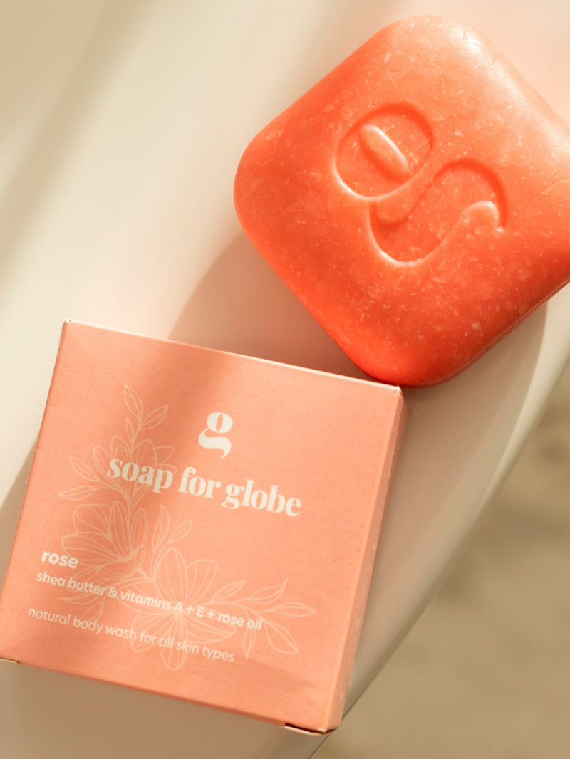 Soap For Globe, kostka myjąca z olejkiem różanym RÓŻA