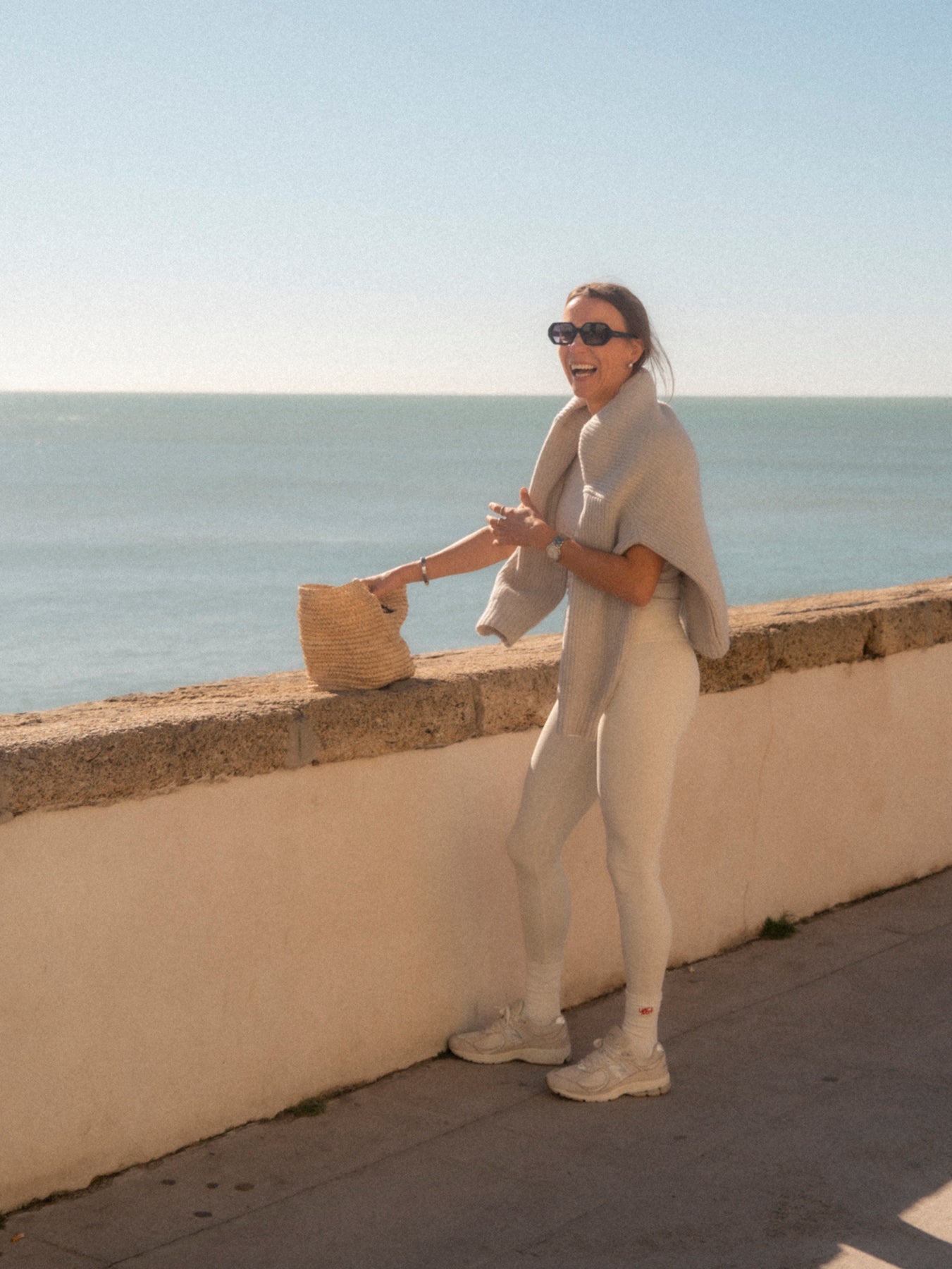 Merino Warm Heart Sweater, Soft Grey