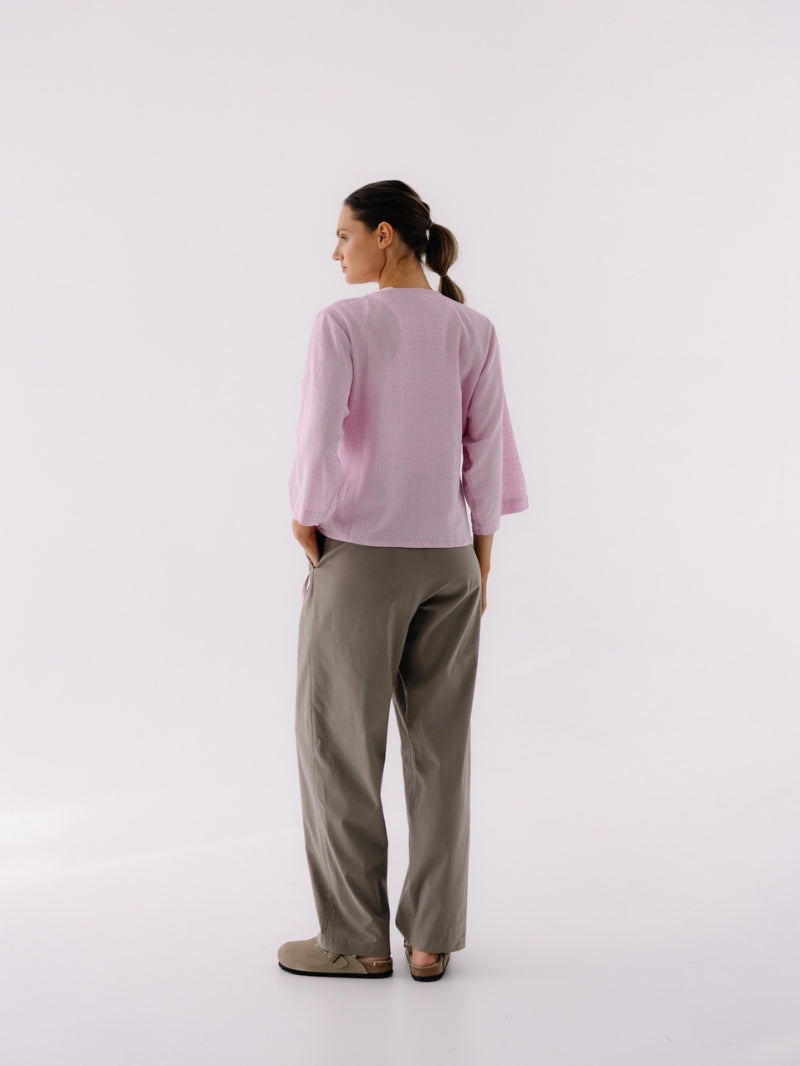 Reflection Wrap Blouse, Milkshake