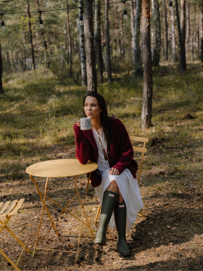 Sukienka midi Calma, Ecru