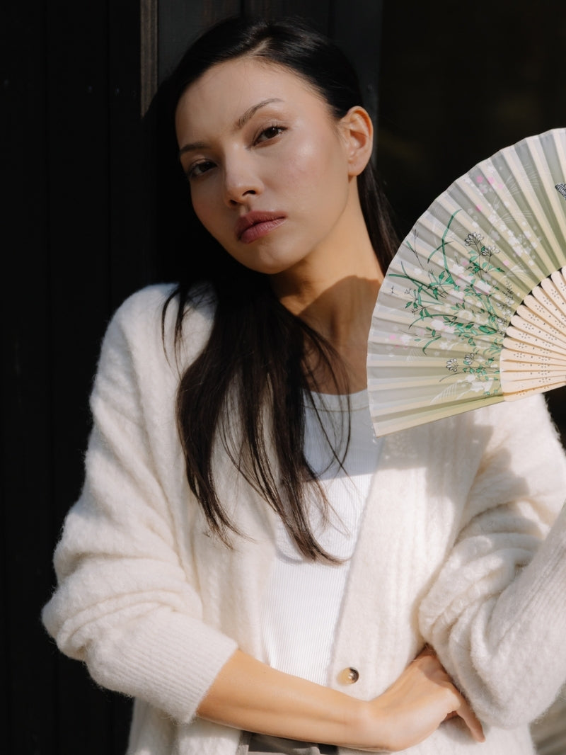 Ultra miękki sweter z wełną merino Yasumi, Vanilla Cloud