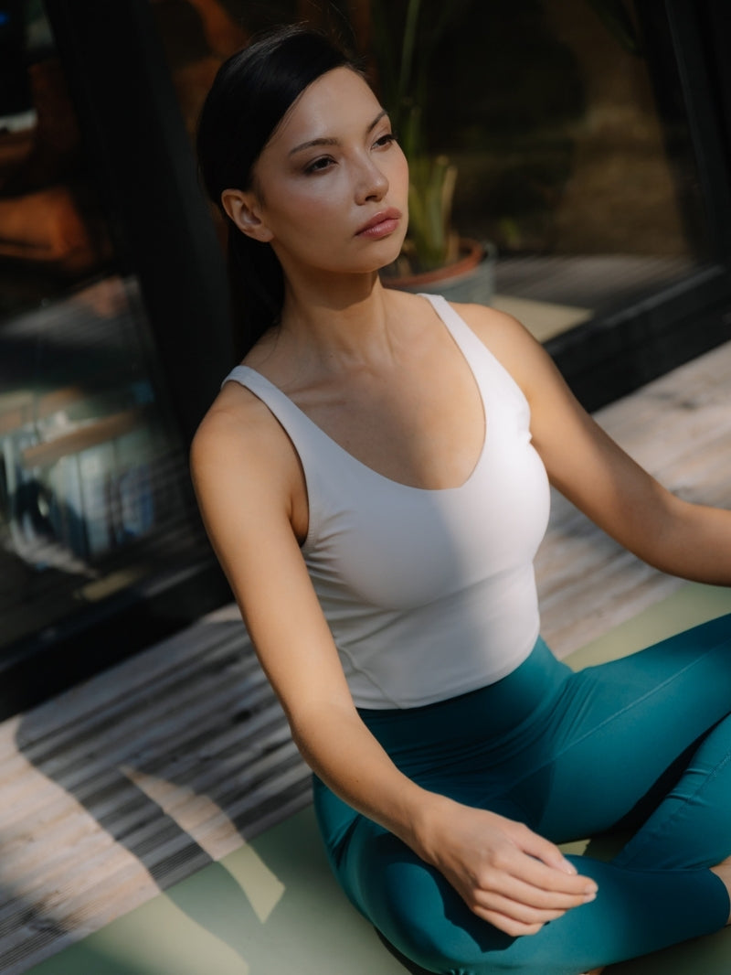 Grace yoga top, Creamy White