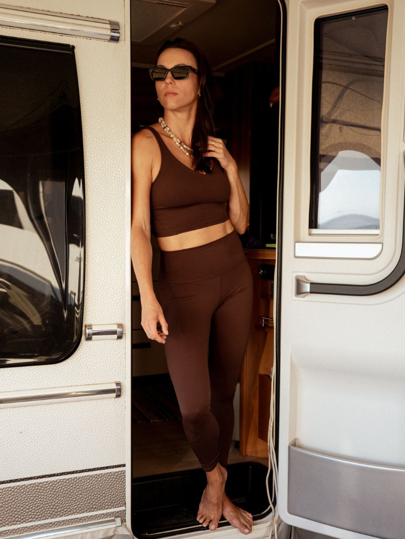 Legginsy do jogi, Unity, ease™, Dark Chocolate