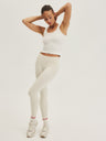 Legginsy do jogi 7/8, Oneness, ease™, Creamy White