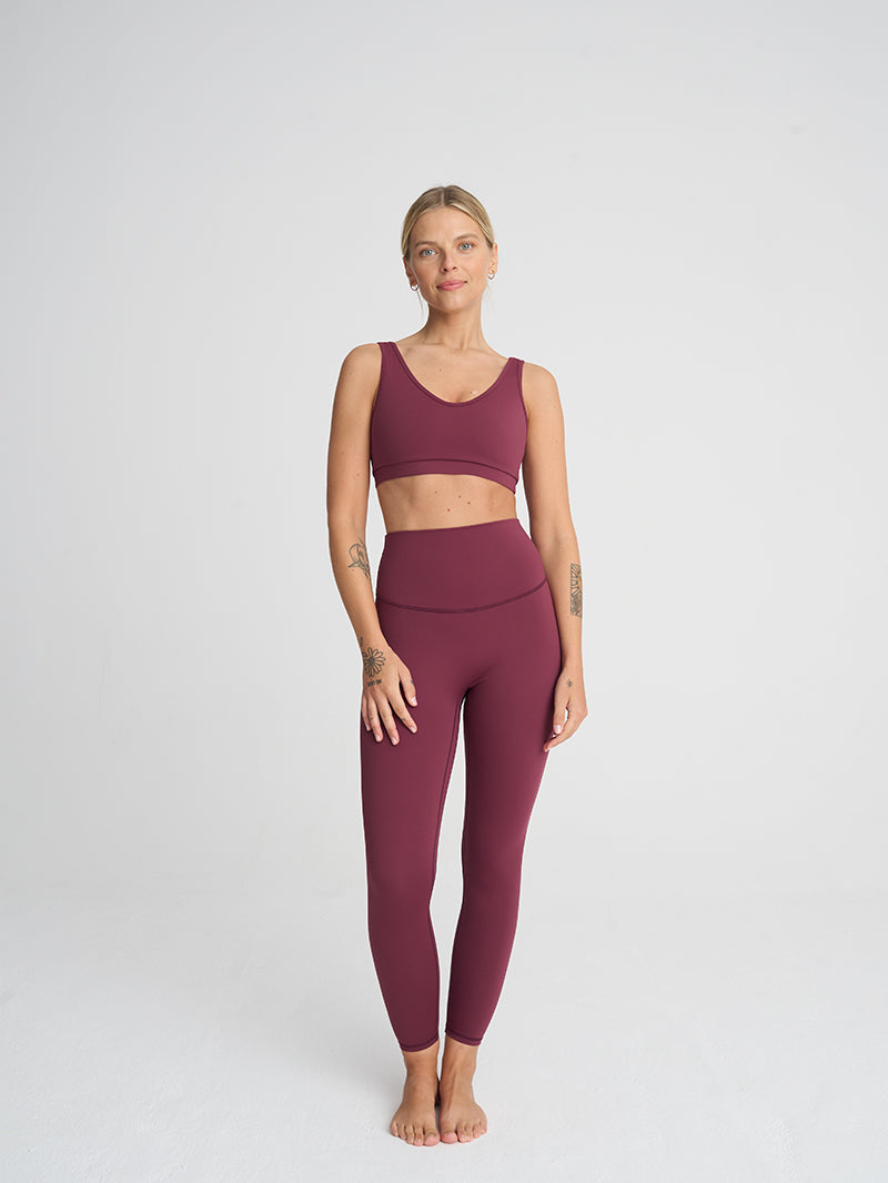 Oneness Bond 7/8 Leggings, Burgundy
