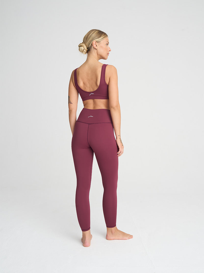 Oneness Bond 7/8 Leggings, Burgundy