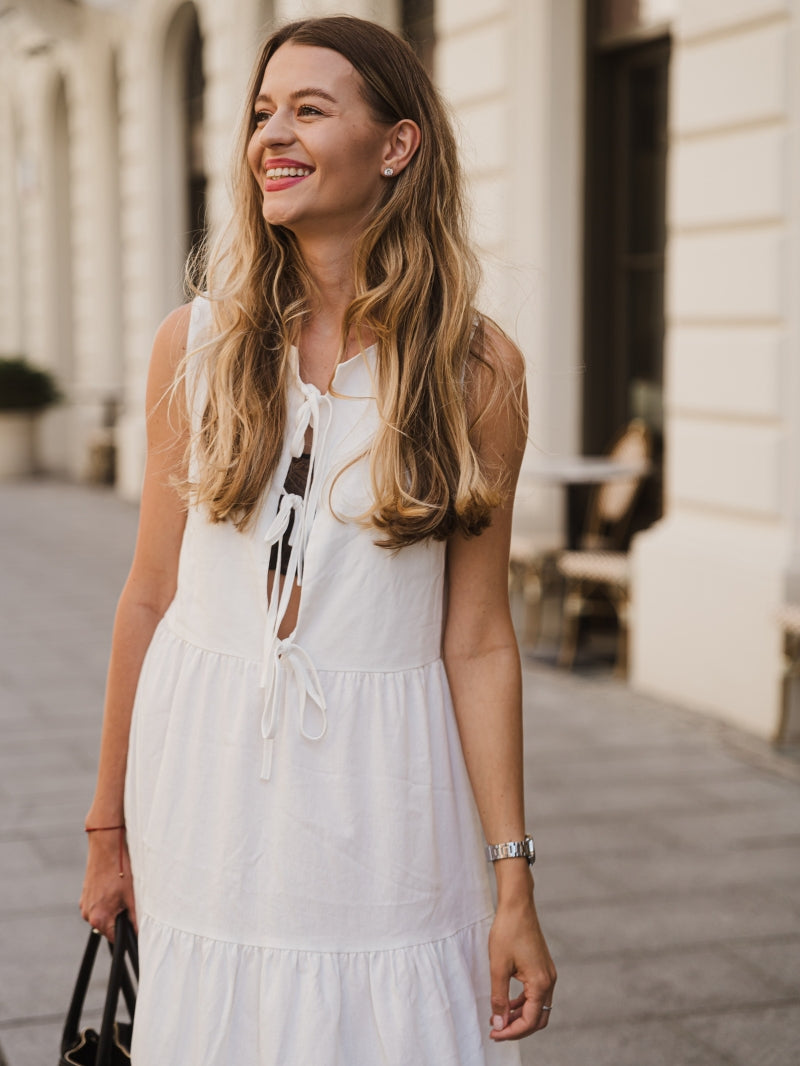 Calma Midi Dress, Ecru