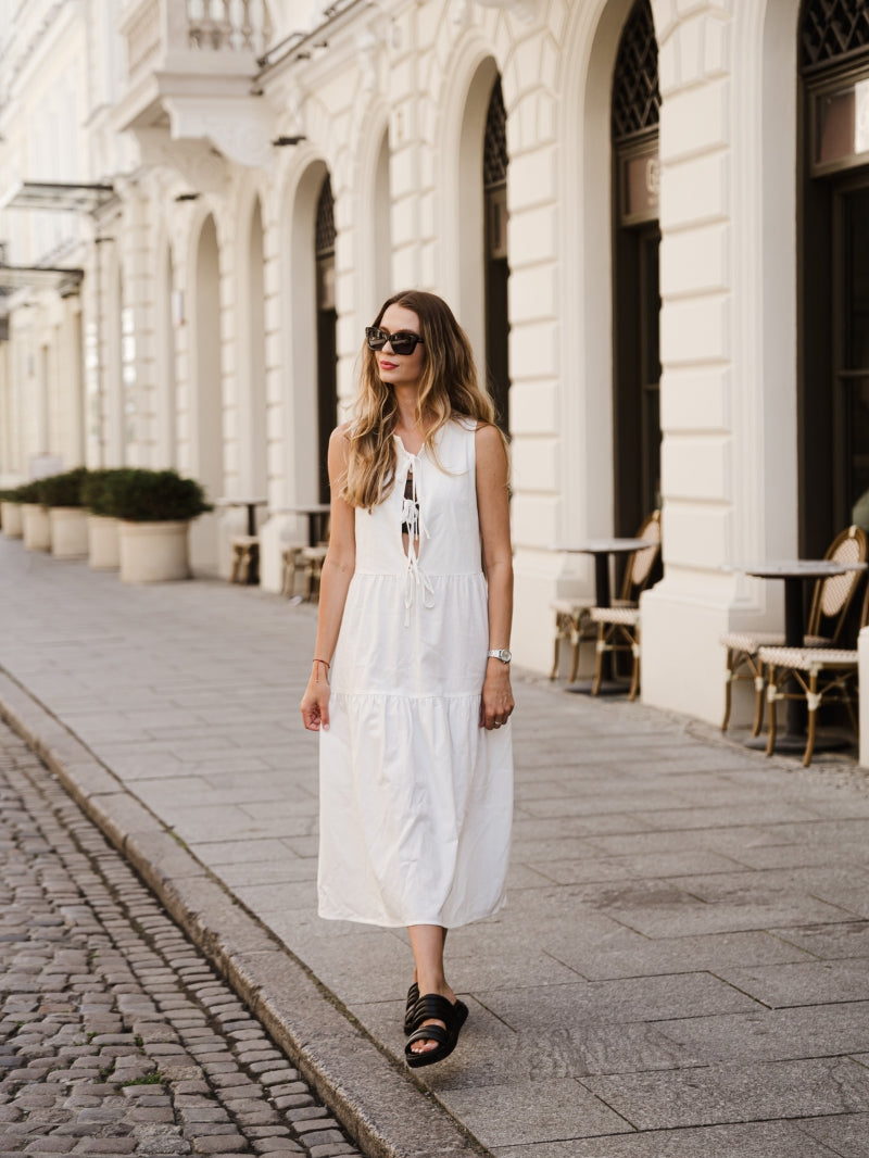 Calma Midi Dress, Ecru