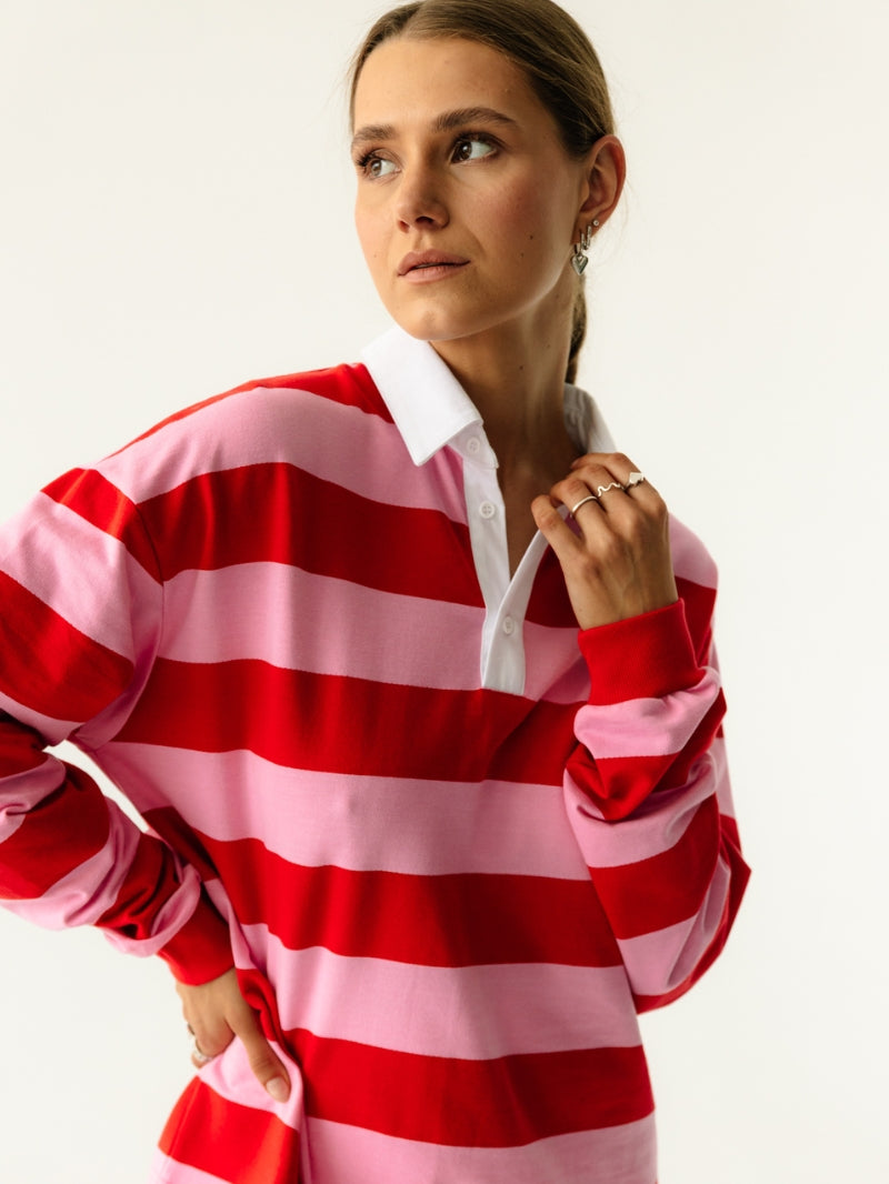 Bawełniana damska bluza polo w paski