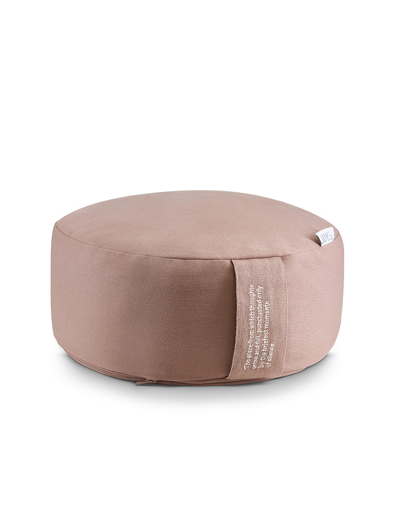beżowa poduszka do medytacji The Place - widok na okrągłą formę