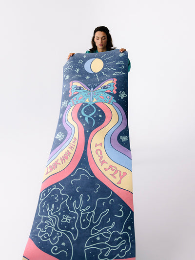 Kolorowa, antypoślizgowa mata do ćwiczeń jogi z kauczuku 3 mm z magicznym wzorem