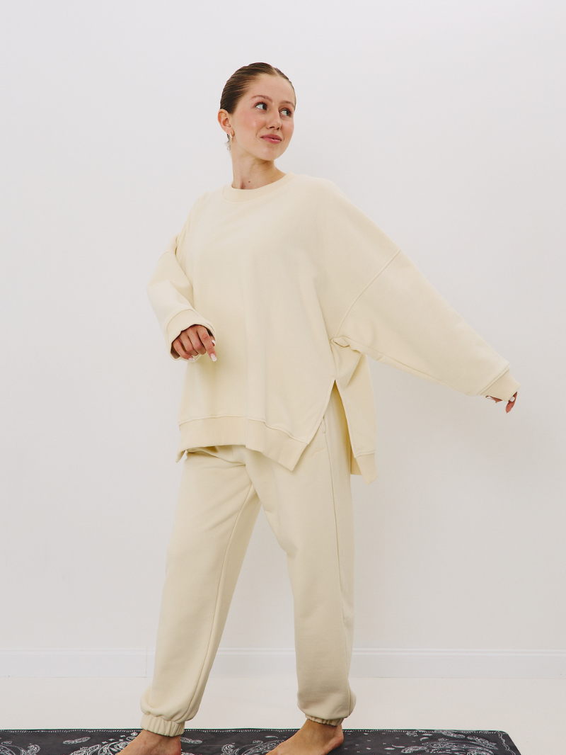 Masełkowa damska bluza oversize Kind – JOYINME