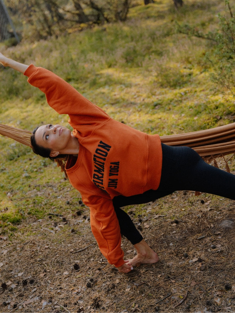 Pomarańczowa bawełniana bluza oversize