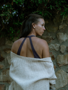 Śliwkowy top Jala Deep Plum z wycięciem na plecach – JOYINME