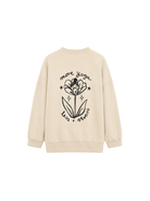 Masełkowa bluza oversize z nadrukiem “more yoga less stress” w kolekcji JOYINME