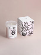 naturalna sojowa świeca do medytacji Surya - świeca z opakowaniem