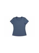 Stalowy damski t-shirt sportowy z krótkim rękawem