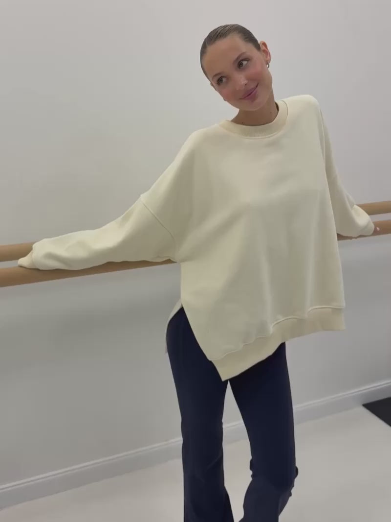 Masełkowa damska bluza oversize Kind w kolekcji JOYINME